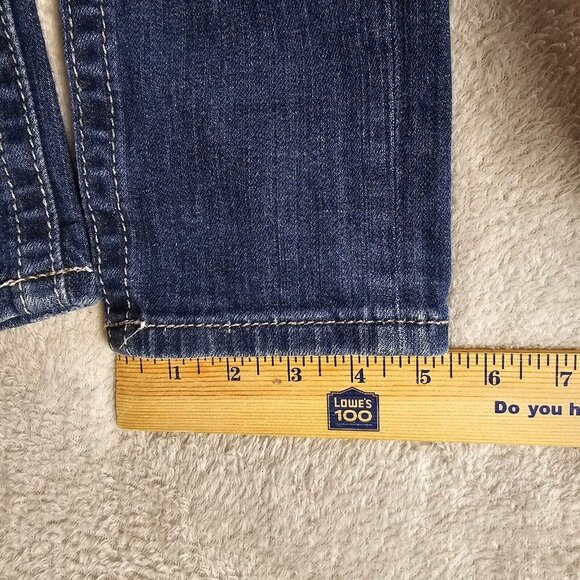 Miss Me Jeans Womens Size 26 Skinny Leg Low Rise Stretch Denim Flap Pockets Rock - Picture 10 of 15
